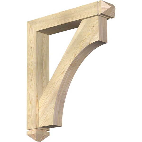 Ekena Millwork Westlake Arts and Crafts Rough Sawn Bracket w/ Offset Brace, Douglas Fir, 6"W x 32"D x 38"H BKT0604X32X38WTL03RDF - main